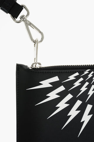 Pouch FAIRISLE THUNDERBOLT in pelle con chiusura zip