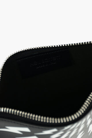 Pouch FAIRISLE THUNDERBOLT in pelle con chiusura zip