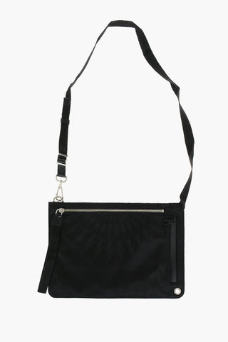 Silver Zip Thunderbolt Printed Sacoche