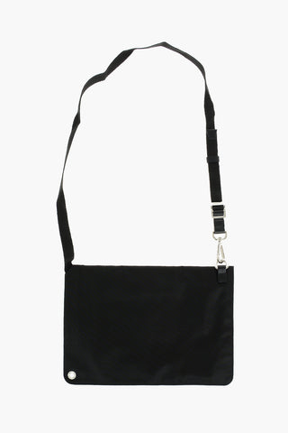 Silver Zip Thunderbolt Printed Sacoche