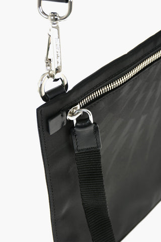 Silver Zip Thunderbolt Printed Sacoche