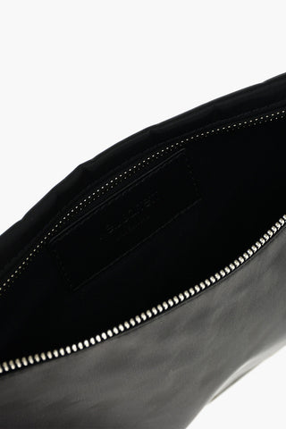 Silver Zip Thunderbolt Printed Sacoche