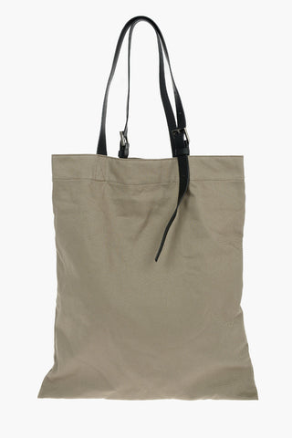 Borsa Shopper THE OTHER HAND in cotone con rifiniture in pelle