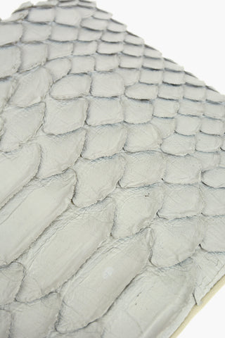 Zipped Python Leather Crossbody Bag