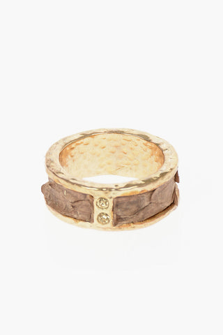 Python Detail Brass Band Ring