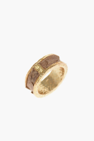 Python Detail Brass Band Ring
