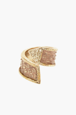 Anello CONTRARIE in Ottone con Dettaglio in Pitone