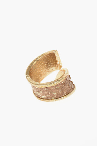 Anello CONTRARIE in Ottone con Dettaglio in Pitone