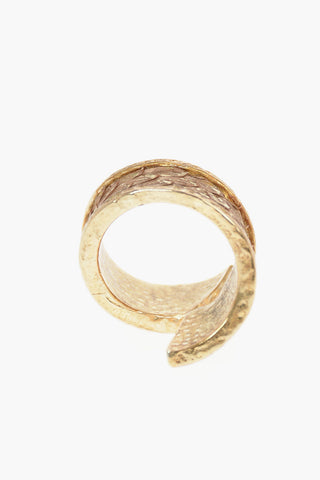 Anello CONTRARIE in Ottone con Dettaglio in Pitone