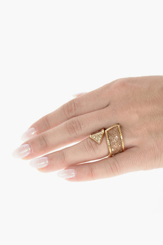 Anello CONTRARIE in Ottone con Dettaglio in Pitone