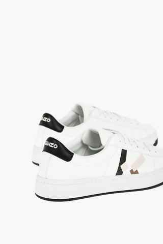 Side Print Leather Sneakers