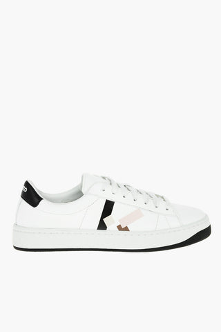 Side Print Leather Sneakers