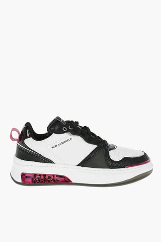 Leather Sneakers With Metallic Logo On Sole
