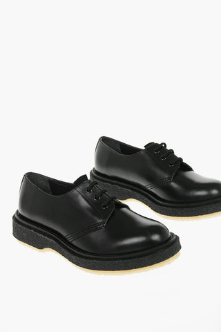 Scarpe Derby In Pelle Con Suola In Gomma