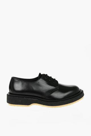 Scarpe Derby In Pelle Con Suola In Gomma