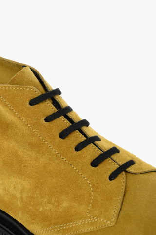 Laced Up Leather Suede Booties