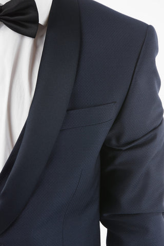 CC COLLECTION 3-Piece CERIM.RESET Satin Shawl Lapel Suit