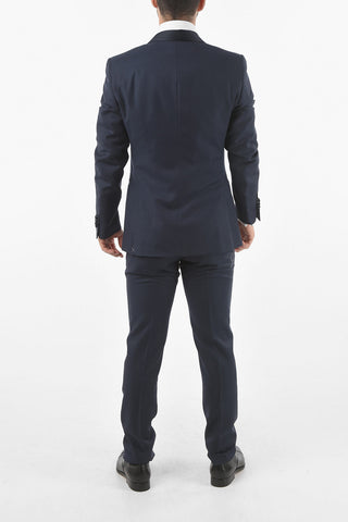 CC COLLECTION 3-Piece CERIM.RESET Satin Shawl Lapel Suit