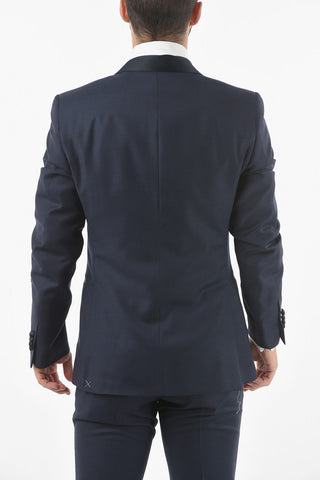 CC COLLECTION 3-Piece CERIM.RESET Satin Shawl Lapel Suit