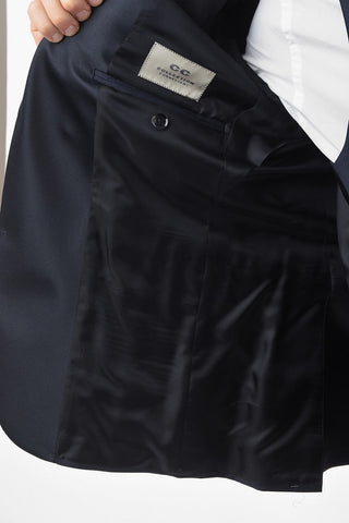 CC COLLECTION 3-Piece CERIM.RESET Satin Shawl Lapel Suit