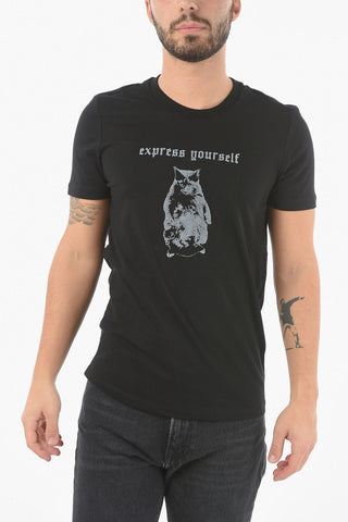 UPCYCLING Crew Neck T-INY Printed T-Shirt
