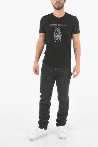 UPCYCLING Crew Neck T-INY Printed T-Shirt