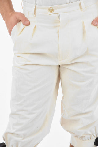 MM10 Double-pleated Cotton Shorts with Bows