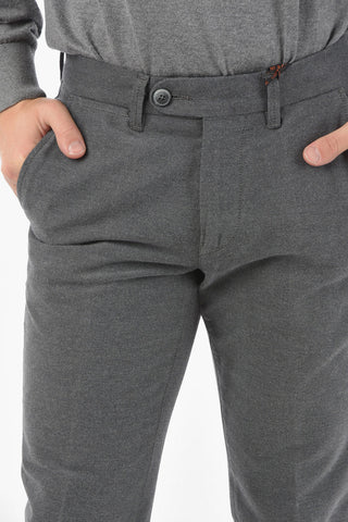 ID 4 Pocket Twill Cotton Pants with Belt Loops