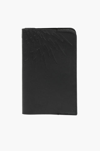 Intarsio Logo Leather THUNDERBOLT Passport Holder 