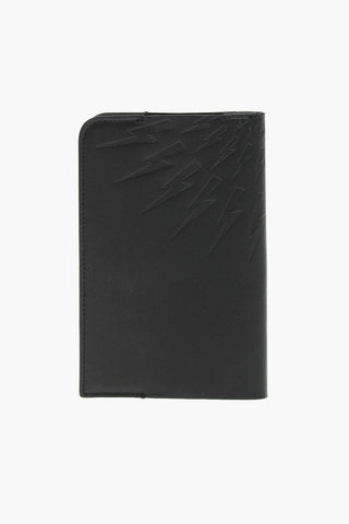Intarsio Logo Leather THUNDERBOLT Passport Holder 