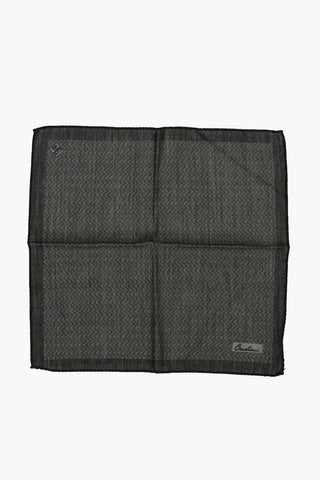 Chevron wool and silk pocket handkerchief