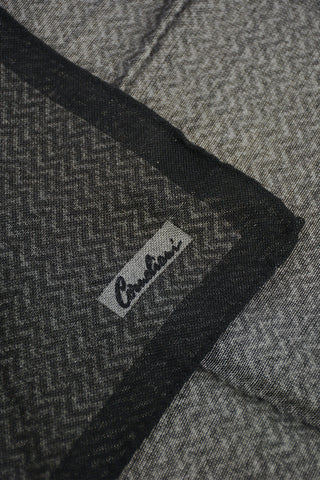 Chevron wool and silk pocket handkerchief