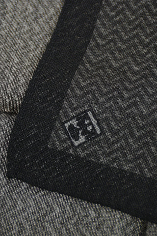 Chevron wool and silk pocket handkerchief