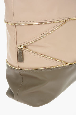 Borsa Tote in Pelle con Dettaglio Zip