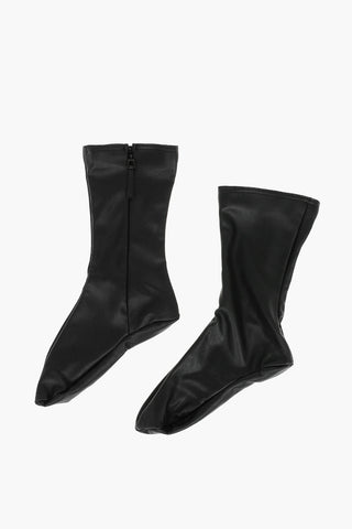 AMINA MUADDI Side Zip Faux Leather Socks