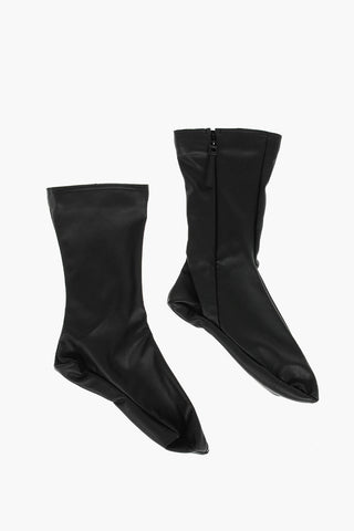 AMINA MUADDI Side Zip Faux Leather Socks