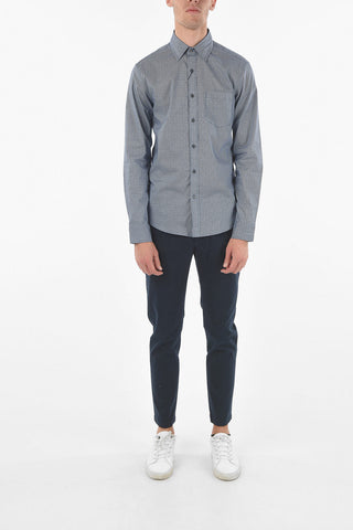 Camicia Pin Check STRETCH SLIM FIT con Taschino