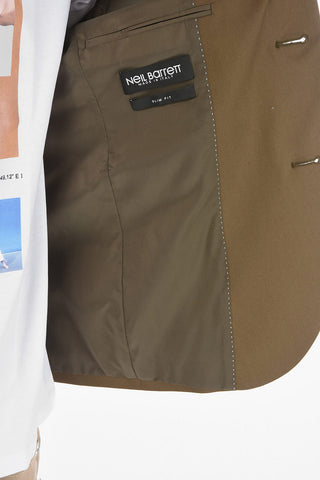 Sretchy Cotton 2-button Blazer with Cargo Pocket
