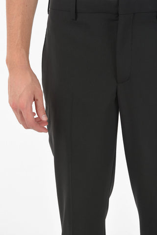 Regular Waist Slim Fit TRAVEL Pants with Ankle Zip
