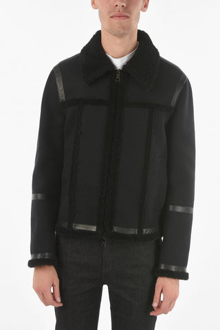 Wool Skinny Fit Jacket with Real Fur Details