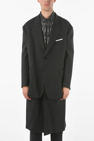 Double-layered Dropped Shoulder Coat