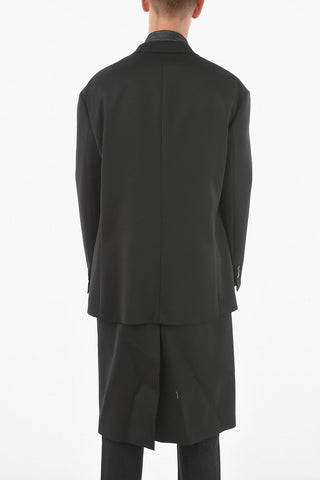 Double-layered Dropped Shoulder Coat