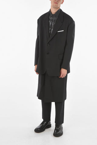 Double-layered Dropped Shoulder Coat