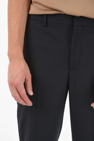 Regular Waist Slim Fit TRAVEL Pants with Ankle Zip