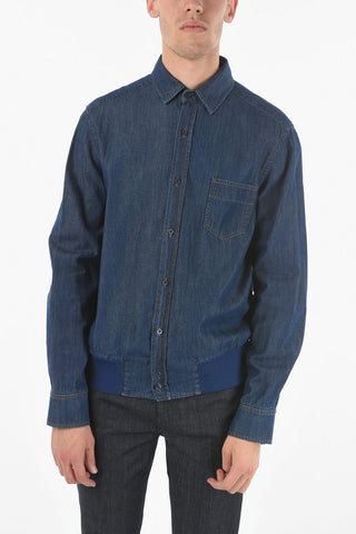 Denim Over Shirt with GRAPHIC FACE Print
