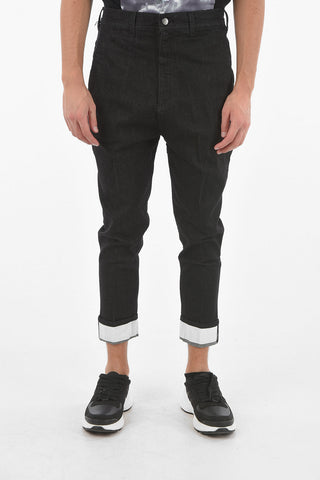 THE GODFATHER OF DENIM Low-Crotch Baggy Jeans with Contrasting Cuffed Ankles 15,5cm
