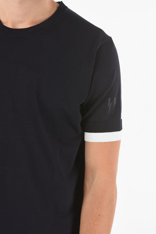 Tech Knit T-shirt with Contrasting trimmings