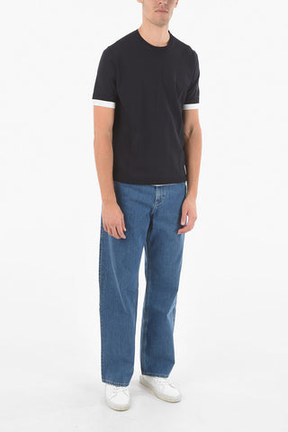 Tech Knit T-shirt with Contrasting trimmings