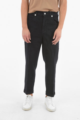 Jeans Loose Fit Lavaggio Scuro a Vita Bassa 17cm