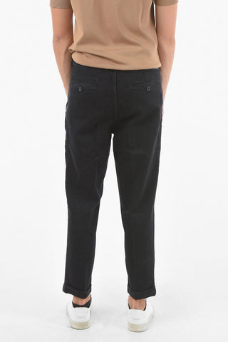 Jeans Loose Fit Lavaggio Scuro a Vita Bassa 17cm